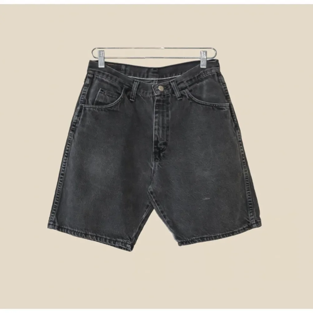 Vintage Wrangler Black Wash Boyfriend Shorts Size Medium